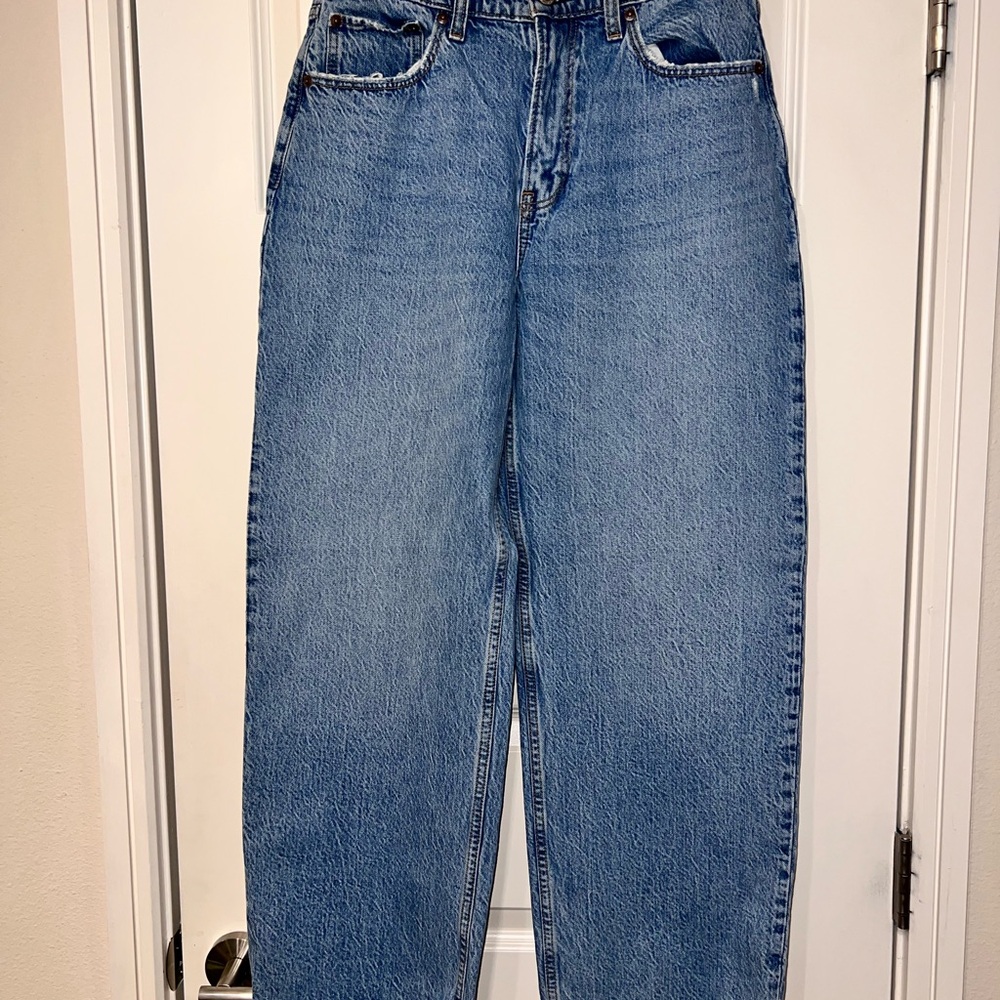 Abercrombie & Fitch The Loose Light Blue High Rise Jeans